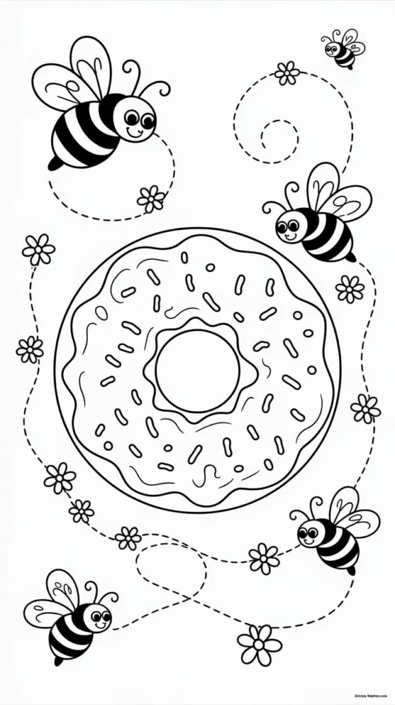 kalpli donut boyama
