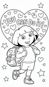 dora the explorer coloring pages