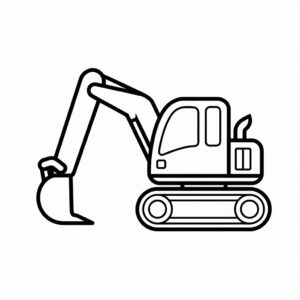 bagger ausmalbild einfach