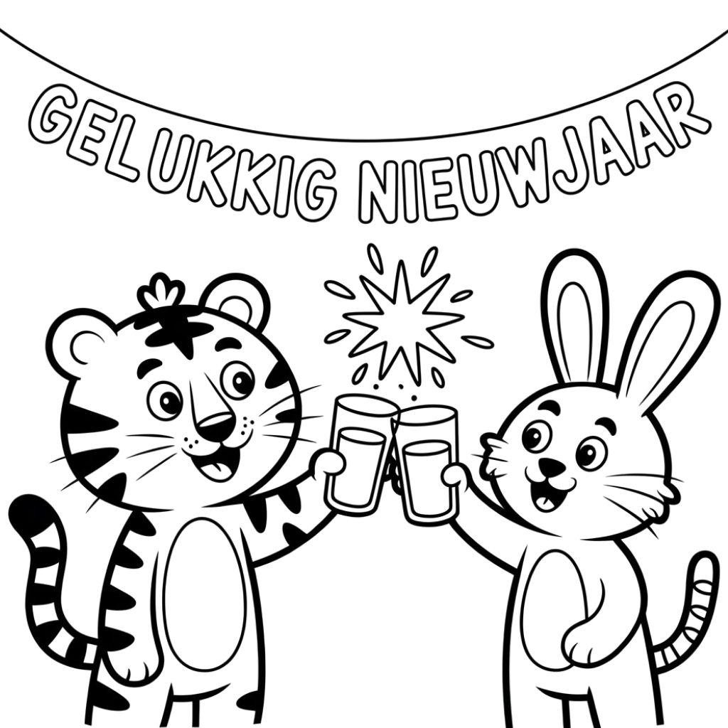 kleurplaten nieuwjaar