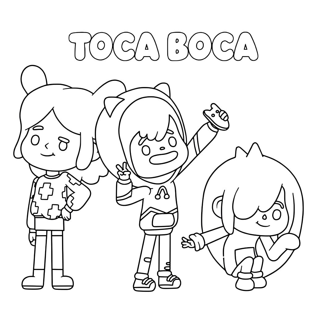toca boca kleurplaat gratis