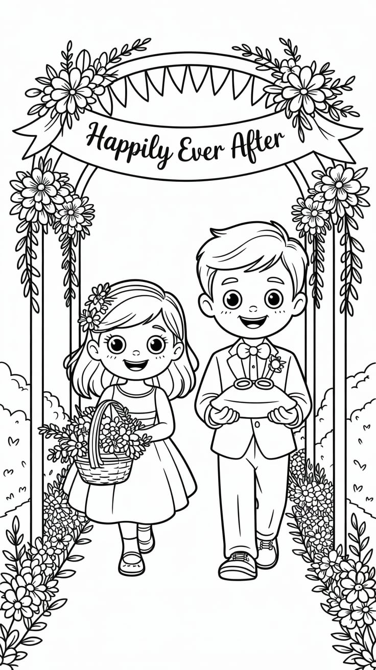 kleurplaten trouwen uitprinten