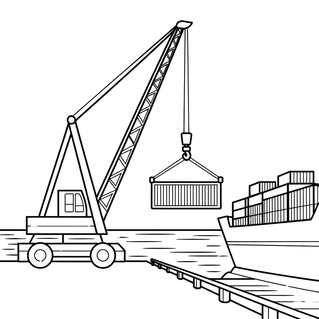 kleurplaten van kranen