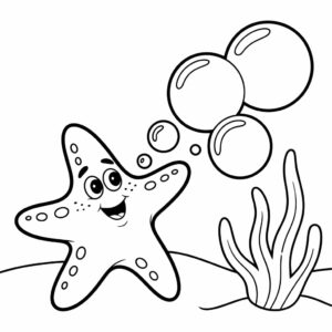 disegno stella marina da colorare
