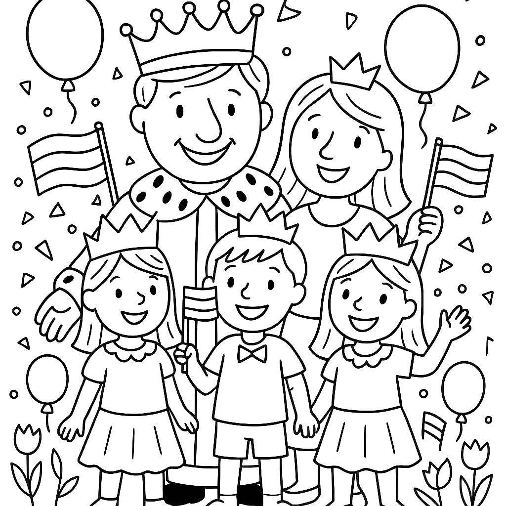 koningsdag kleurplaten printen