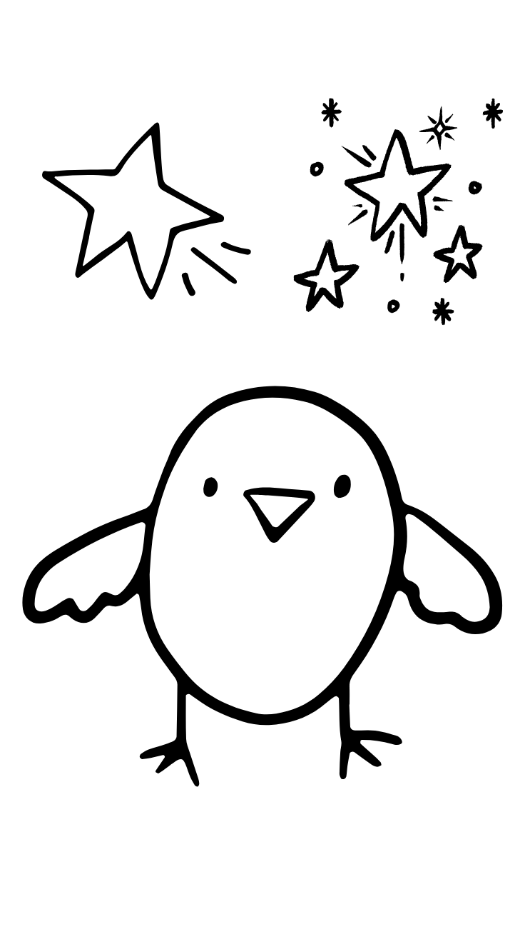 kuiken kleurplaat peuters