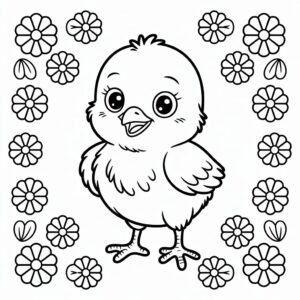 desenho do pintinho amarelinho para colorir