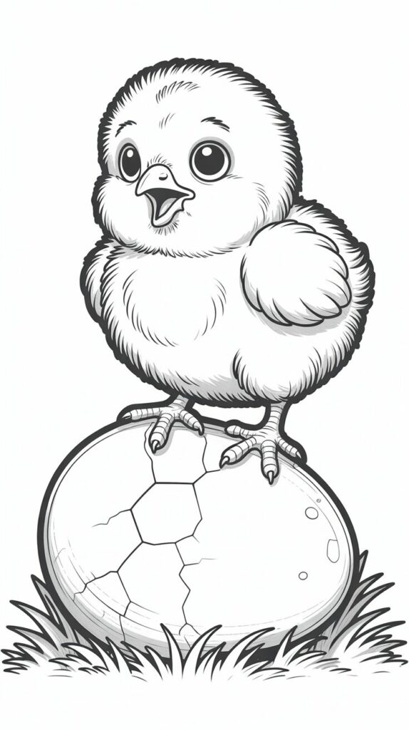 desenho de pintinhos para colorir