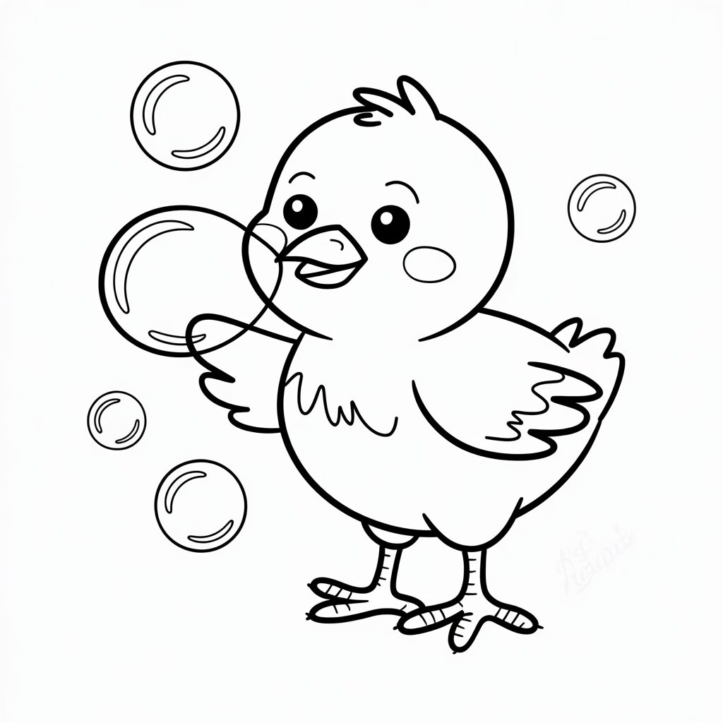 kuiken tekenen in stappen