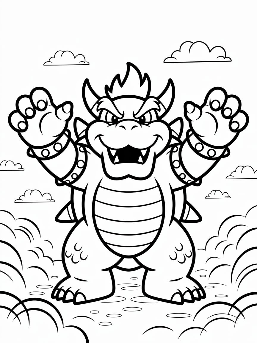 mario character coloring sheets