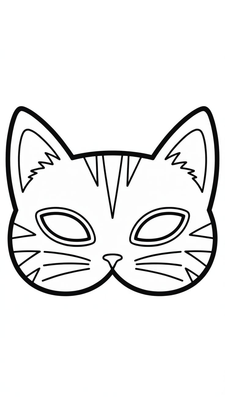 masker carnaval kleurplaat