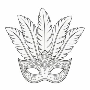 maskers carnaval kleurplaat