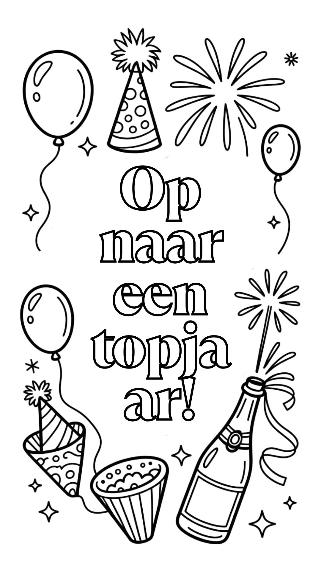 nieuwjaar kleurplaten