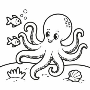 coloriage pieuvre maternelle