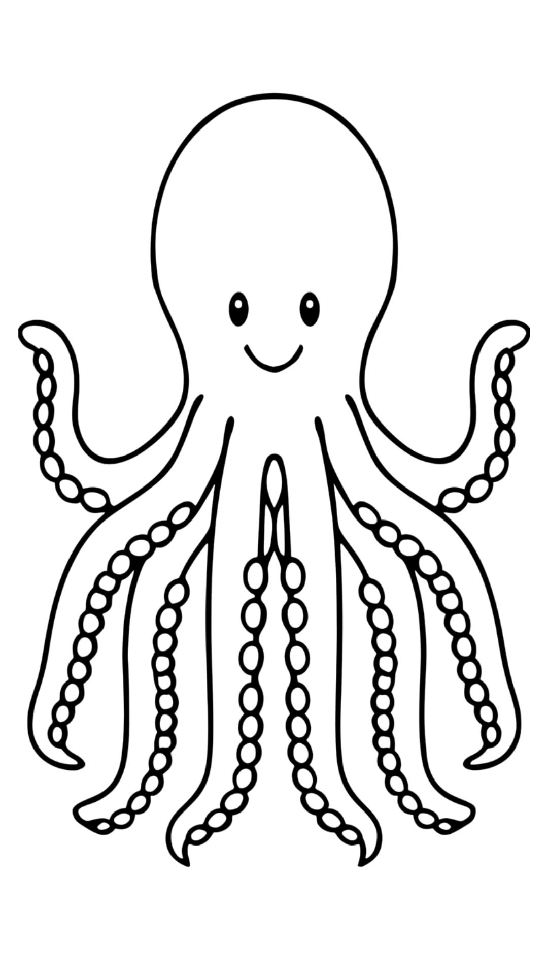 octopus tekenen makkelijk