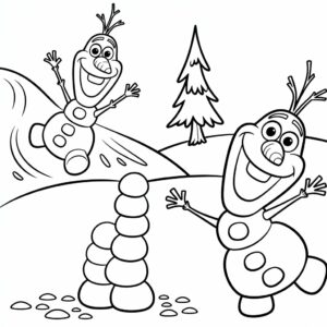 dessin olaf facile