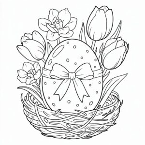 easter egg printable coloring pages