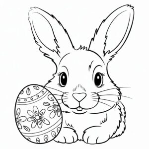 osterhase ausmalbild einfach