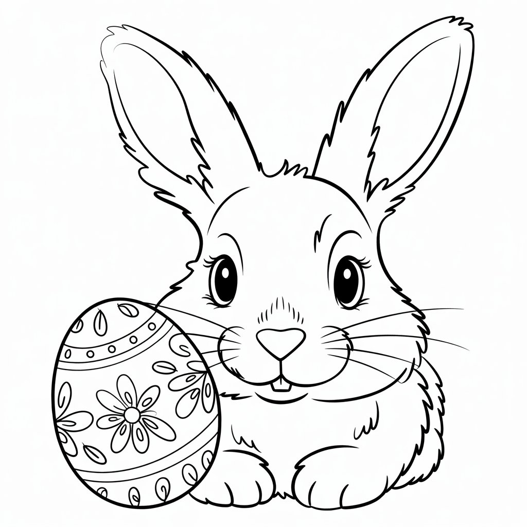 coloring pages of the easter bunny