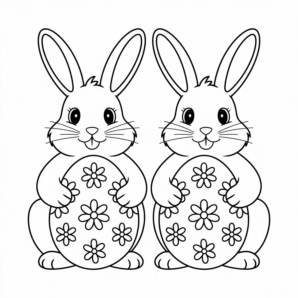 easter bunny coloring pages to print