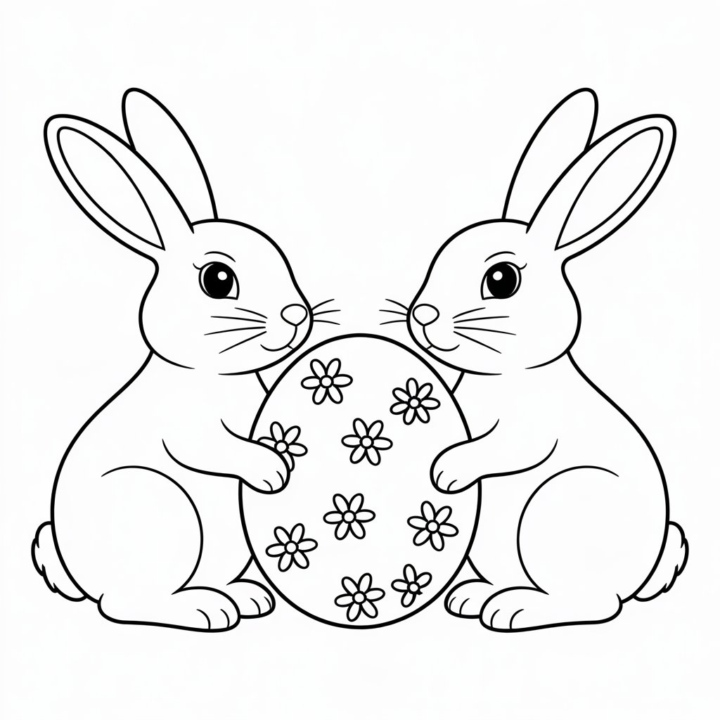 printable easter bunny coloring pages