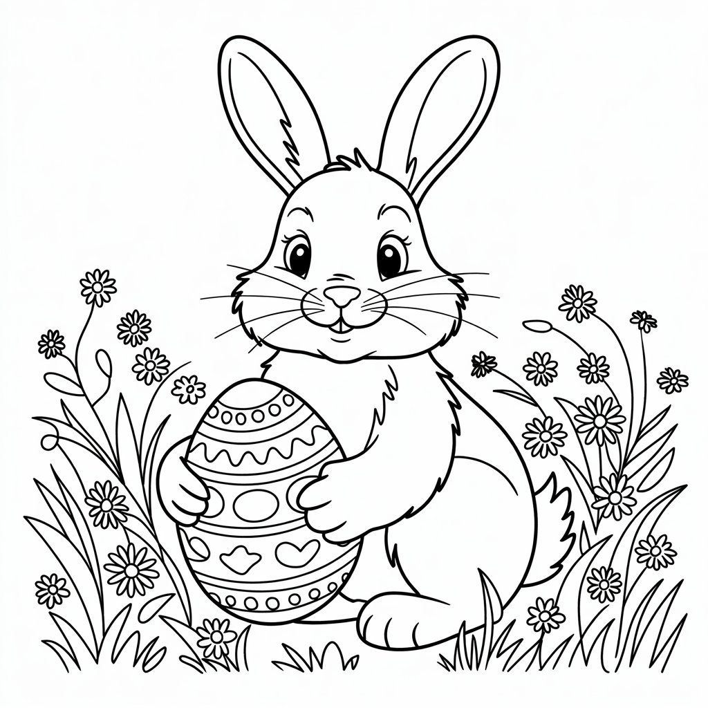 paashaas tekening kleur