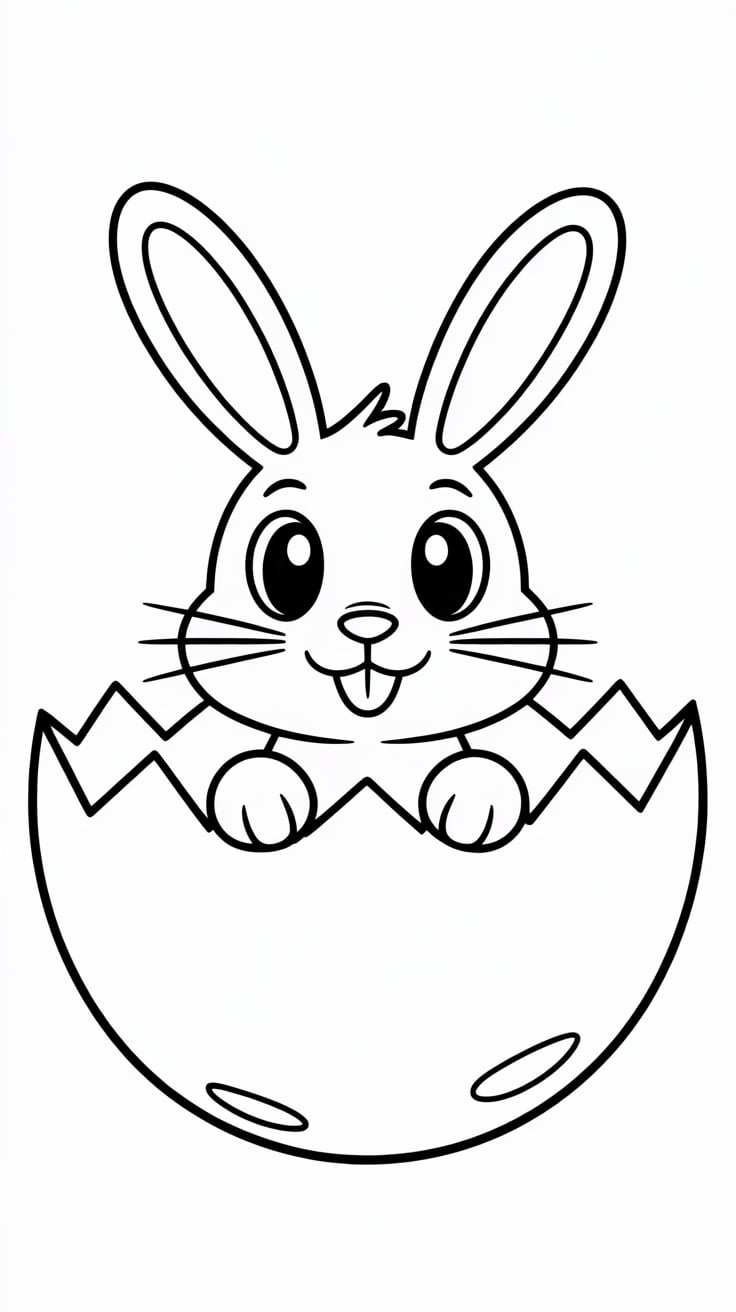 cute easter bunny coloring pages