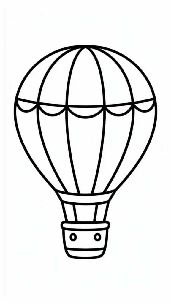 ausmalbilder heissluftballon