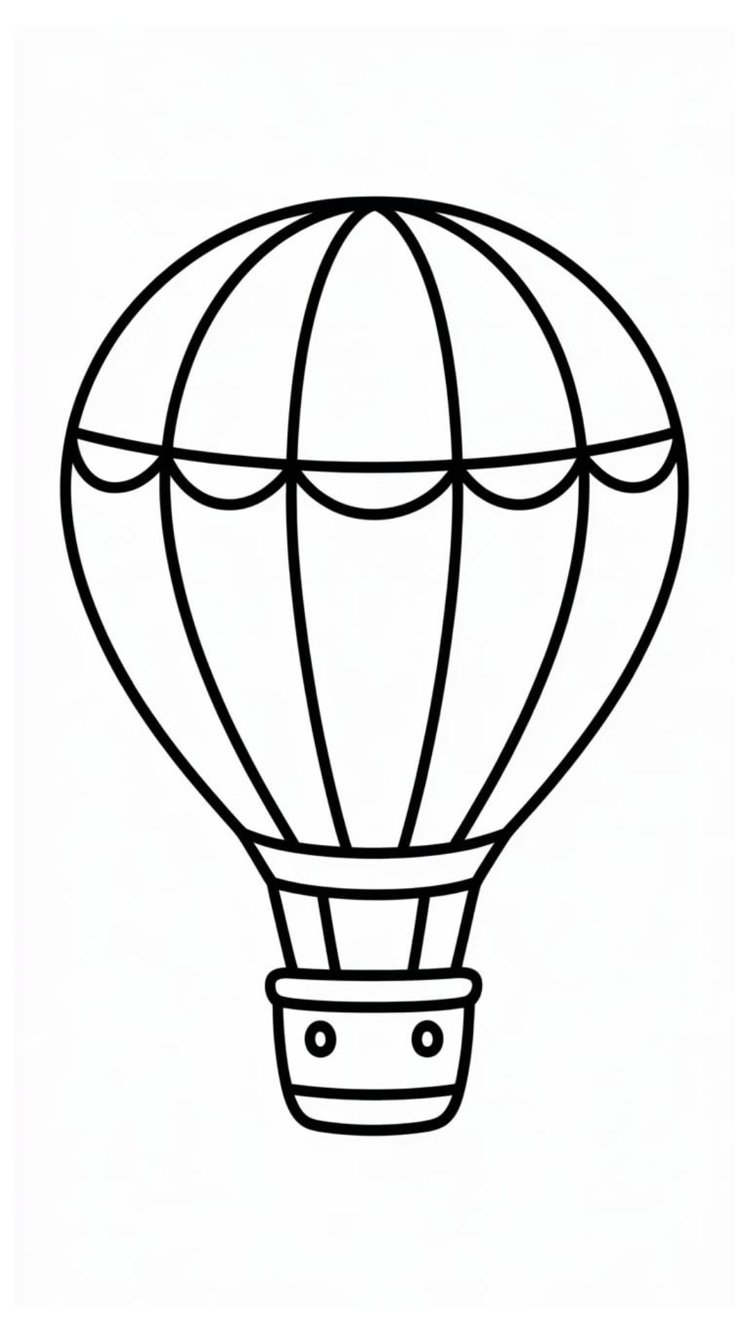kleurplaat van luchtballon