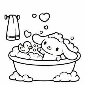 sanrio cinnamoroll kleurplaat