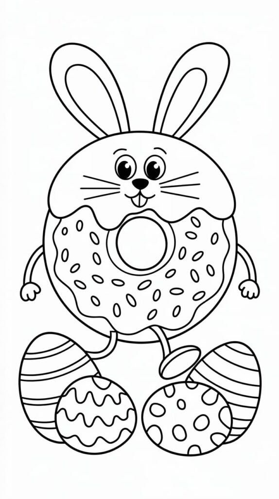 okul öncesi donut boyama sayfası