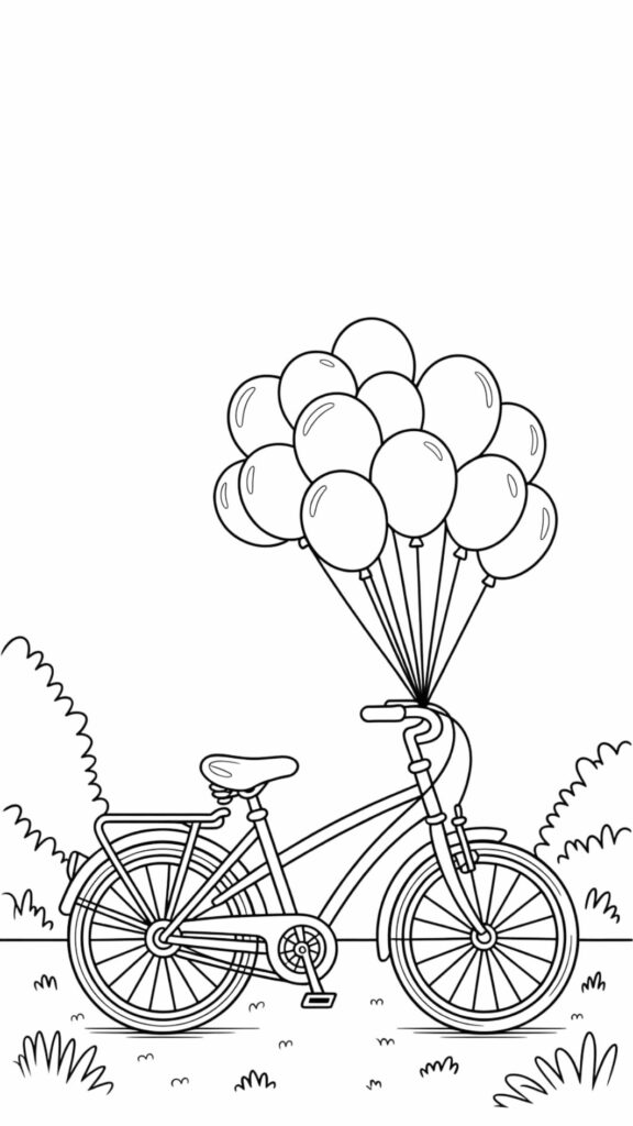 simpele fiets tekenen
