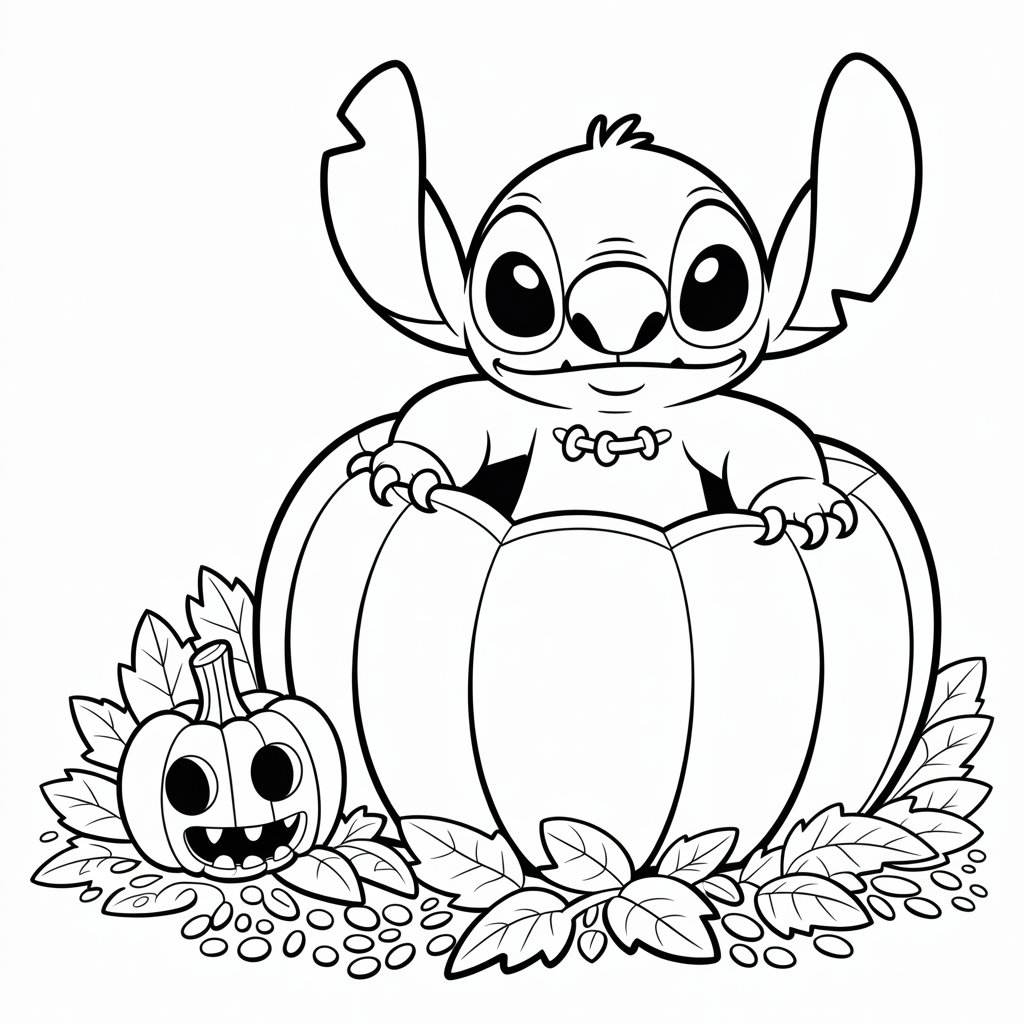stitch halloween coloring sheets
