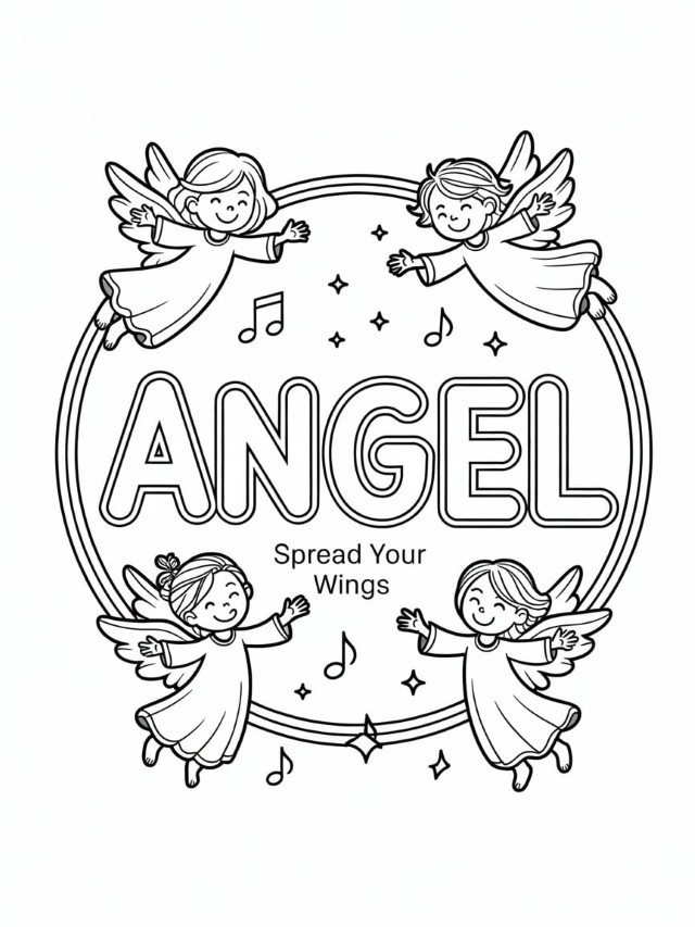 Kleurplaat Angel