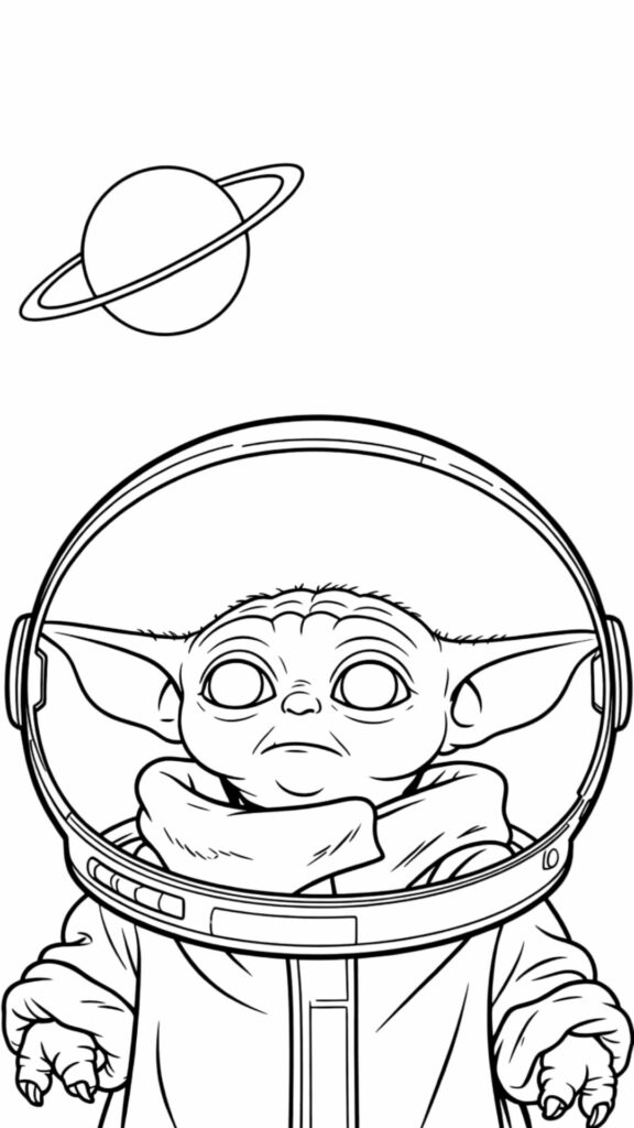 tekenen baby yoda