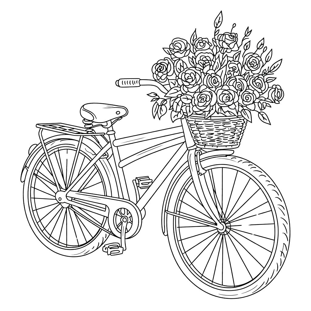 disegni biciclette da colorare