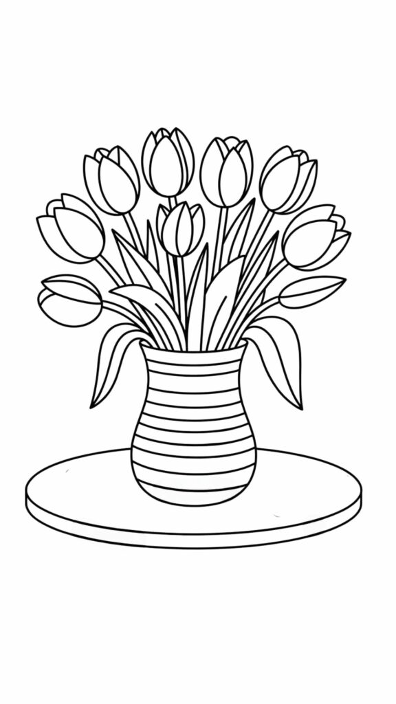 tekenen tulp