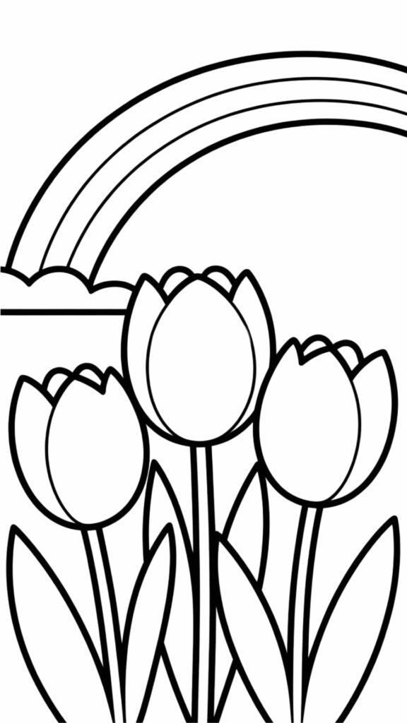 tekenen tulpen
