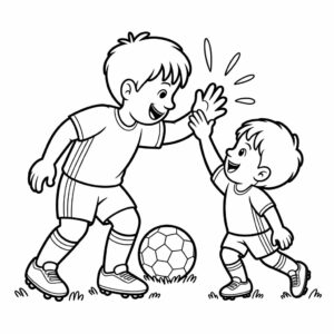 disegno calciatori da colorare