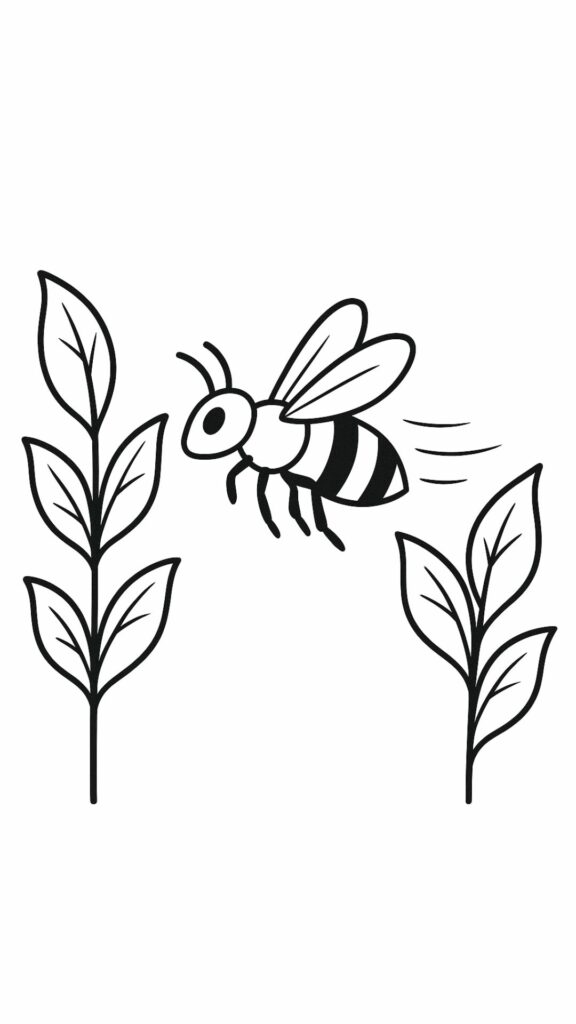 desenho para colorir da abelha