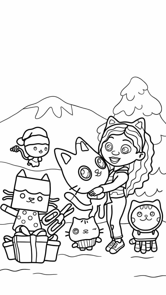 dessin gabby chat à imprimer