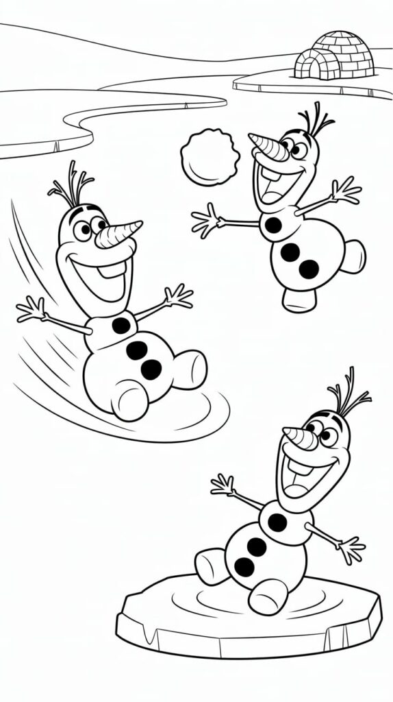 dessin olaf reine des neiges