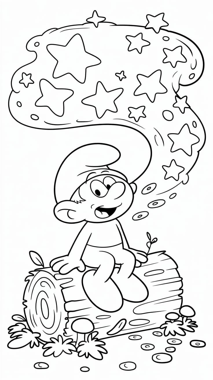 tekening smurf