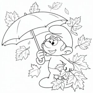 tekening smurfen