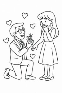 tekening trouwen
