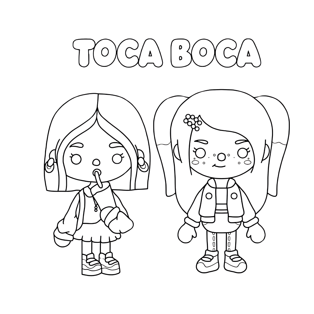 toca boca paper doll kleurplaat