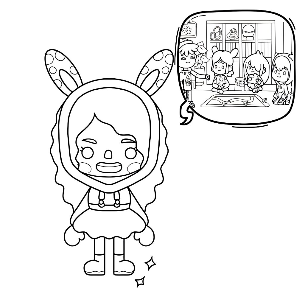 Paper Doll Coloring Pages Toca Boca 2025 