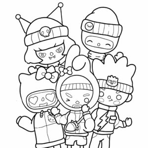 life coloring pages toca boca boyama