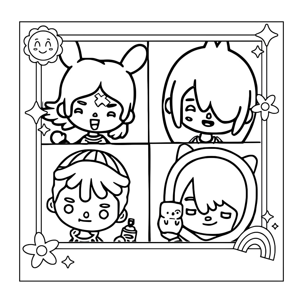 kleurplaat toca boca