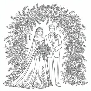trouwen tekening